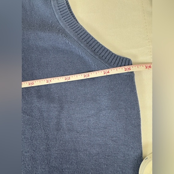 Jos. A. Bank dusty blue V-Neck Sweater vest 100% Pima cotton size XL - Picture 5 of 6